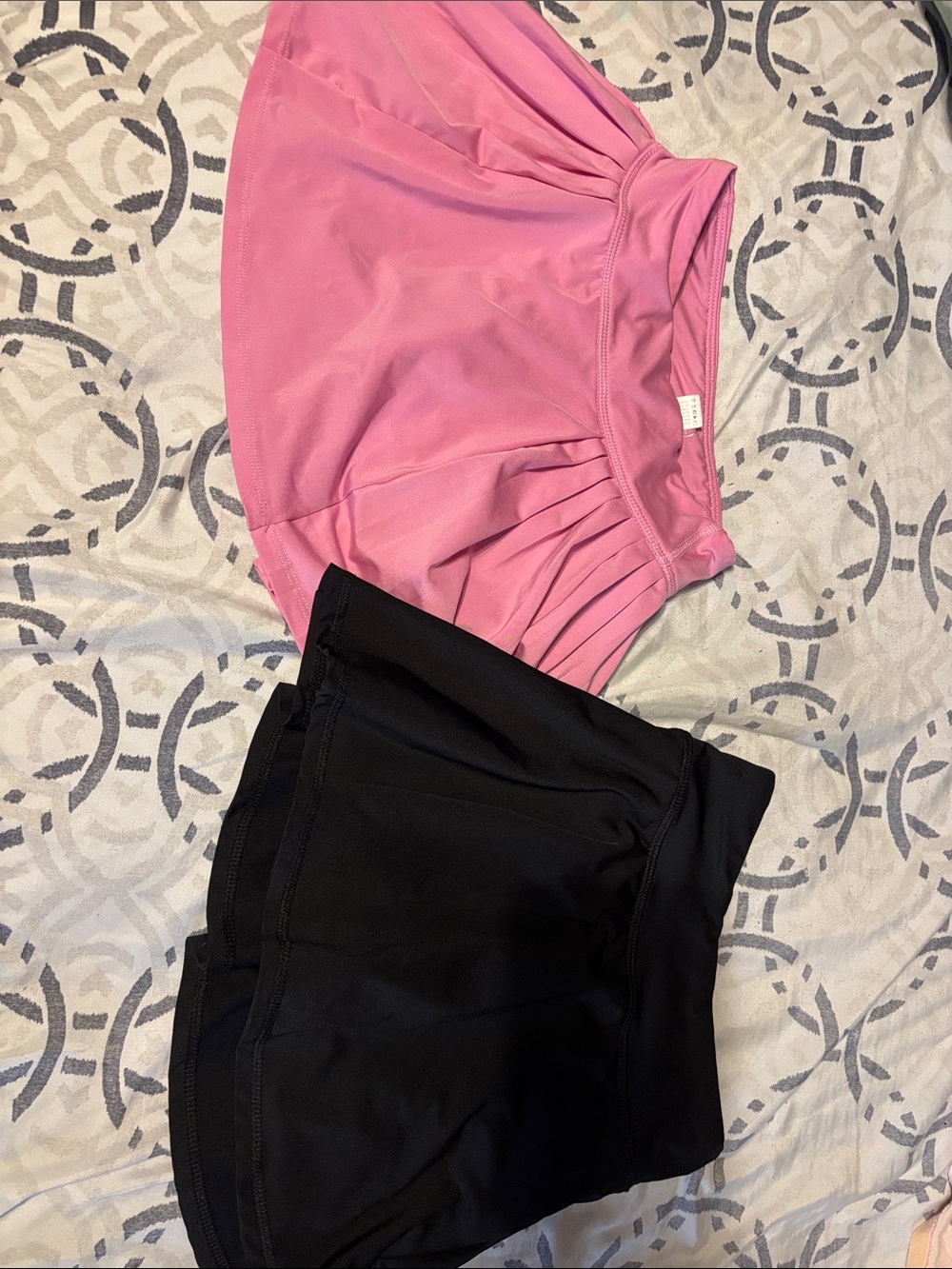90 Degree By Reflex Kids Skort Set - Pink and Black